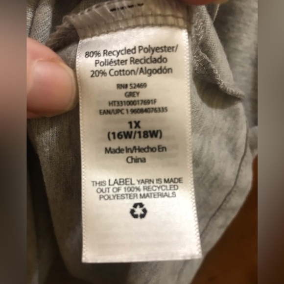 Holiday Time 1X Grey Tee NWOT - Picture 5 of 5